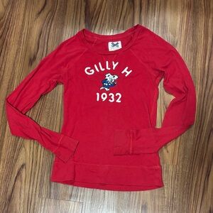 Y2K Hollister Gilly Hicks Red Long Sleeve Top for Women